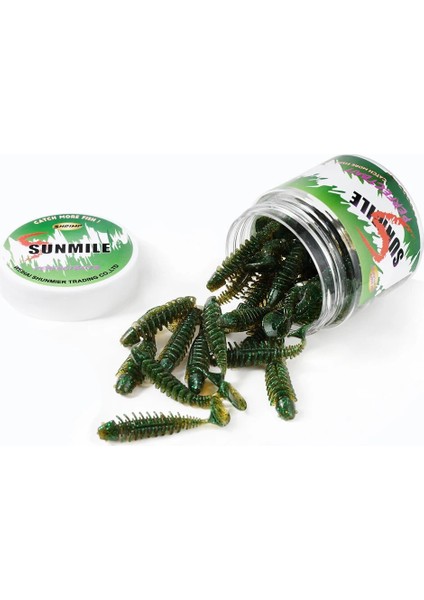 Sunmıle Balıkçılık Yumuşak Yem Solucan Yapay Yemler 4cm/0.6g 20 Adet Kaya Balıkçılığı Wobblers Leurre Souple Yem Levrek Alabalık B Yemleri (Yurt Dışından)