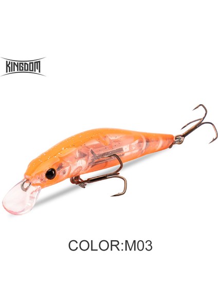 Kingdom Sinking Minnow Tuzlu Su Balıkçılığı Yemleri Crankbait Sert Yemler Iyi Aksiyon Wobblers Yapay Alabalık Yemi Deniz B (Yurt Dışından)
