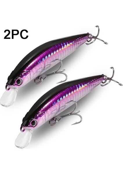 Gobaı 11.4cm 13G Profesyonel Kalite Mıknatıs Ağırlık Süspansiyon Minnow Krank Sıcak Model Balıkçılık Yemi Wobbler 2 Adet Yapay Yem (Yurt Dışından)