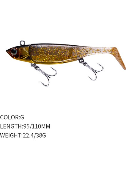 Minnow Jig Head 22G/38G Balıkçılık Yemi Yumuşak Turna Yemi 11 Renk B Balıkçılık Shad Yumuşak Yem Tekne Kodu Seab Yem Zand Için (Yurt Dışından)