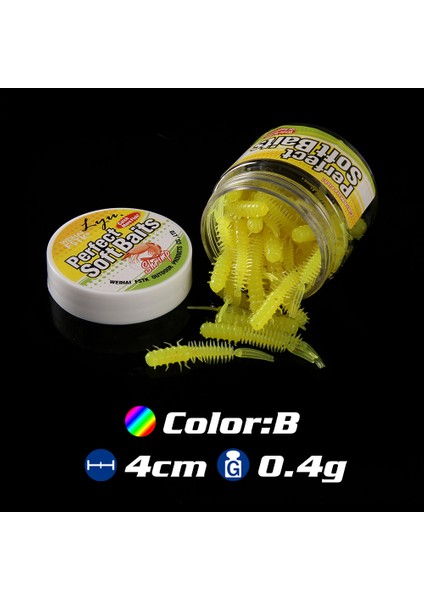 Silikon Solucan Yumuşak Balıkçılık Yemi 4cm 0.4g Yapay Kauçuk Solucan Yemleri Esnek Yemler Pesca Jig Alabalık Jig Yumuşak Yem (Yurt Dışından)