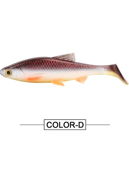 Spinpoler 3D River Roach Kürek Kuyruklu Swimbait Yumuşak Balıkçılık Yemi 8cm 10CM 13CM Walleye Levrek B Pike Yapay Yem Wobbler (Yurt Dışından)