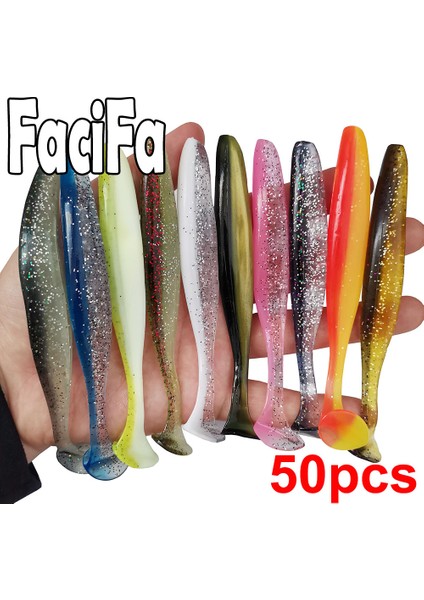 50 Adet Yumuşak Yem Silikon Yem Shad Wobbler Balıkçılık Yemi Deniz Solucanı Yem Yemi Streamer Silikon Yem Spinnerbait Balıkçılık Aksesuarları (Yurt Dışından) modelleri