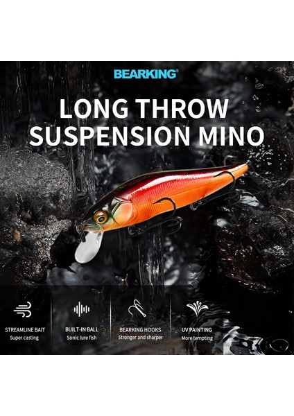 Bearking 11CM 14G Sp Dalış 1.5m Profesyonel Minnow Wobbler Balıkçılık Yemleri Kaliteli Jerkbait Yapay Yem Predator Takımları (Yurt Dışından) modelleri