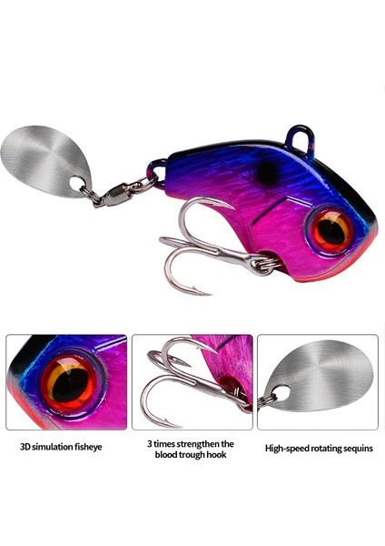 Yeni Varış 5 Adet 6g Metal Vıb Wobbler Balıkçılık Yemi Kuyruk Döndürücü Batıran Döner Kaşık Pin Crankbait Pul Yem Balıkçılık Takımı (Yurt Dışından) fırsatları