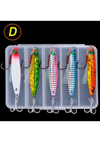 Adet/kutu Yavaş Batabilen Metal Döküm Jig Kaşık Seti 7G-40G Kıyı Atma Deniz B Yemi Ton Balığı Için Yapay Yem Balıkçılık Takımı (Yurt Dışından)
