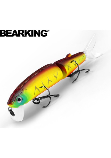 Bearking 11.3cm 13.7g Sıcak Balıkçılık Yemi Minnow Kaliteli Profesyonel Yem Yüzme Yemi Eklemli Yem Siyah Veya Beyaz Kanca ile Donatılmıştır (Yurt Dışından)