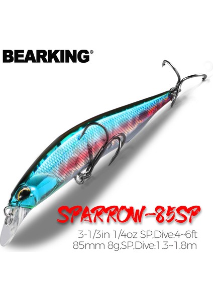 Bearkıng 85MM 8g Sıcak Model Balıkçılık Yemleri Sert Yem 14 Renk Seçmek Için Minnow Kalitesi Profesyonel Minnow Derinliği 1.3-1.8m (Yurt Dışından) fiyatları