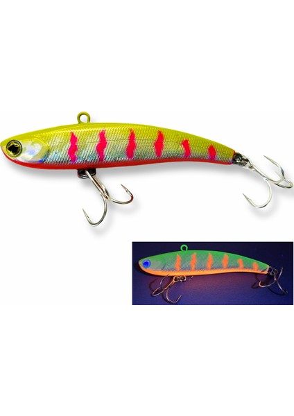 Fangbait Rattlin Balıkçılık Yemi 2024 Koume Kış Buz Balıkçılığı Vıb Yemi 80MM 16G Batık Yapay Dudaksız Krank Yemi Japon Kancası (Yurt Dışından)