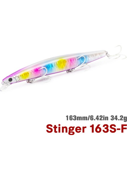 Tsurınoya Stınger 163S Ultra Uzun Döküm Batıran Tuzlu Su Minnow 163MM 34.2g Deniz Balıkçılığı Yemi Yapay Büyük Sert Yemler (Yurt Dışından)