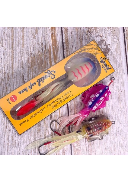 Zukıbo Yumuşak Kalamar Yemi Balıkçılık Trolling Yemi Ahtapot Başlı Jigler 60G Aydınlık Uv Kalamar Jig Derin Deniz Tekne Balıkçılığı Için Wobblers Yem (Yurt Dışından)