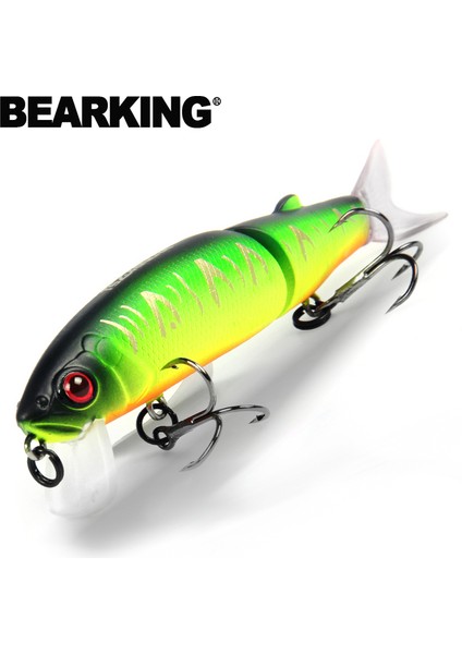 Bearking 11.3cm 13.7g Sıcak Balıkçılık Yemi Minnow Kaliteli Profesyonel Yem Yüzme Yemi Eklemli Yem Siyah Veya Beyaz Kanca ile Donatılmıştır (Yurt Dışından)