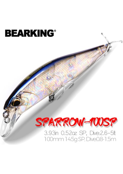Bearking 10CM 15G Sıcak Model Balıkçılık Yemleri Sert Yem 14 Renk Seçmek Için Minnow Kalite Profesyonel Minnow Derinlik 0.8-1.5m (Yurt Dışından) fiyatları