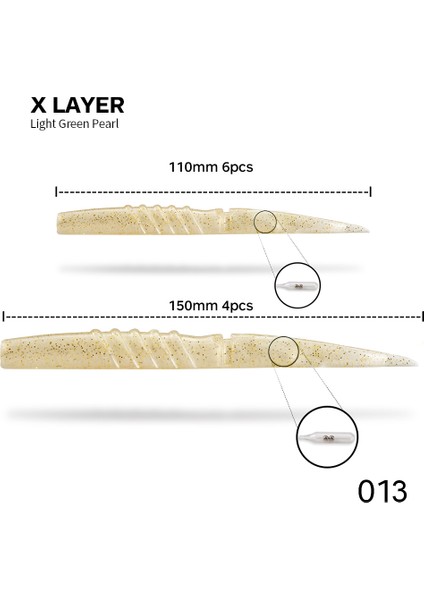 Hunthouse Resmi Mağazası Xlayers Yumuşak Yem 115MM/5.3G/6 Adet 150MM/14G/4 Adet Çıngıraklı Pvc Malzeme Lerrue Balıkçılık Için Turna B (Yurt Dışından)