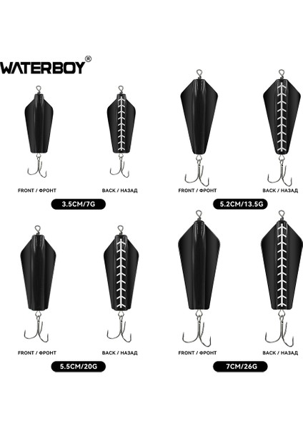 Su Çocuğu Devil Fishing Bait Tuzlu Su 3,5 cm 5,2 cm 5,5 cm 7 cm Canberra Killer Tasmanian Spinner Somon Pike Walleye B Yemi (Yurt Dışından)