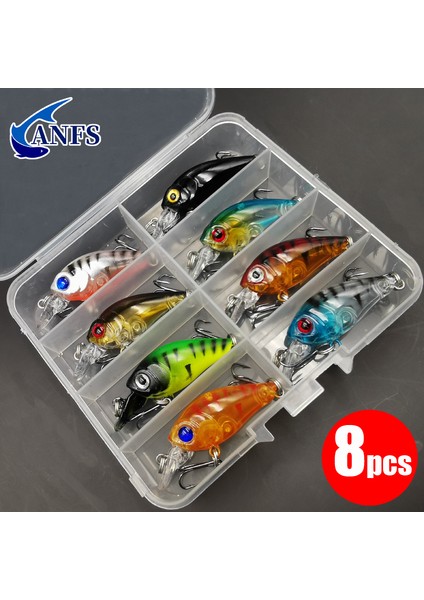 Adet Crank Bait Minnow Balıkçılık Yemi Seti Yüzen Yapay Yem Su Üstü Balıkçılık Yemi (Yurt Dışından)