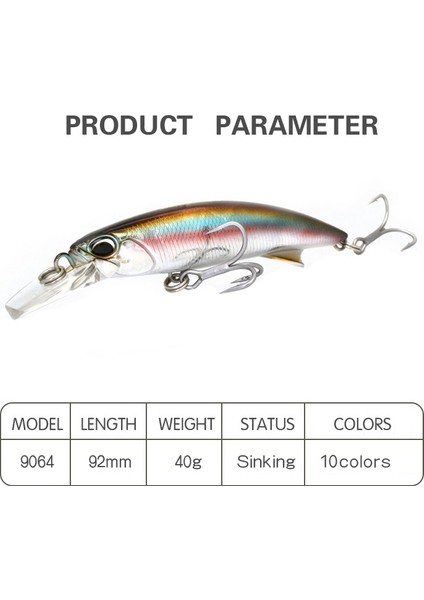 Yeni Varış 92MM/40G Sert Yem Balıkçılık Yemi Minnow B ve Tatlı Su Için Gerçekçi Tasarımla Büyük Balıklar Yakalamak Için (Yurt Dışından) modelleri