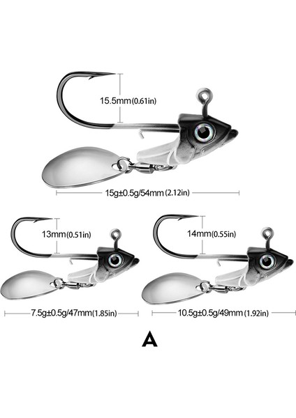Dönen Metal Payetler Vıb Balıkçılık Yemi 7.5G/10.5G/15G Yem Wobbler Döner Levrek Sahte Yem Crankbait Jig Shads Denge Ağırlığı (Yurt Dışından)