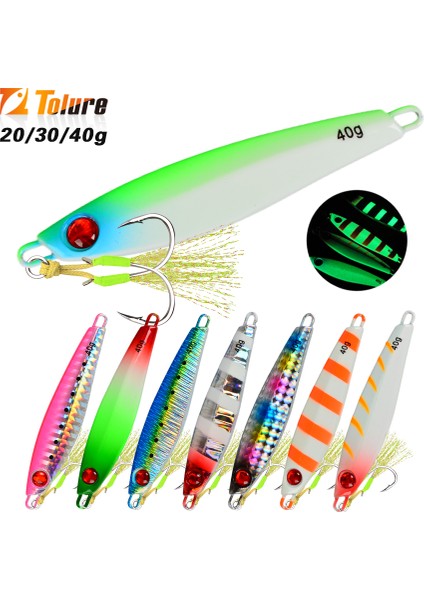 Tolu Yeni 3D Baskılı Gözler Hızlı Batan Metal Jig Yemi 20G 30G 40G Tuzlu Su Kıyısı Atış Balıkçılık Yemi Dikey Metal Jig (Yurt Dışından) fiyatları