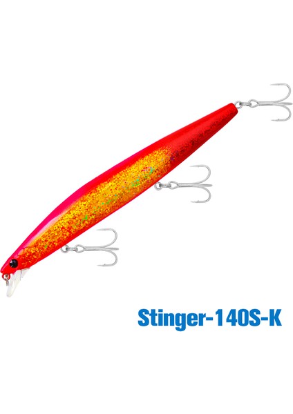 Tsurınoya 140S Batık Minnow Deniz Balıkçılığı Yemi Stınıger 140MM 26G Piston Ağırlığı Ultra Uzun Döküm Deniz Kıyısı Sert Yemler (Yurt Dışından)