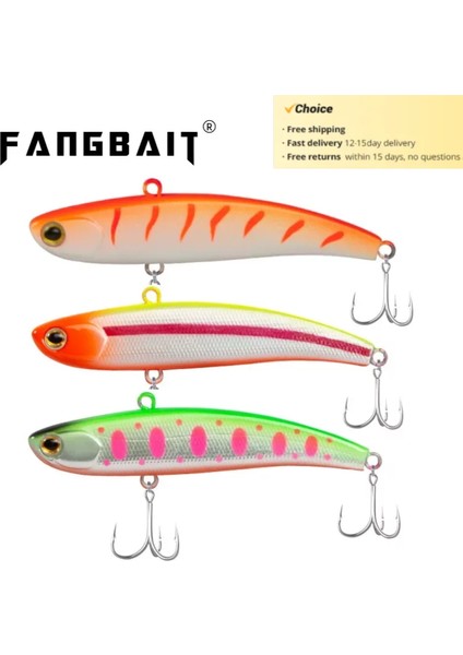 Fangbait Rattlin Balıkçılık Yemi 2024 Koume Kış Buz Balıkçılığı Vıb Yemi 80MM 16G Batık Yapay Dudaksız Krank Yemi Japon Kancası (Yurt Dışından) fiyatları