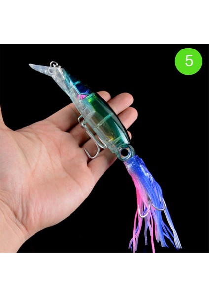 Flysand Büyük Gerçekçi Ahtapot Olta Yemi 2 Üçlü Kancalı Aydınlık Kalamar Jigleri Yapay Simülasyon Kalamar Sert Olta Yemi (Yurt Dışından)