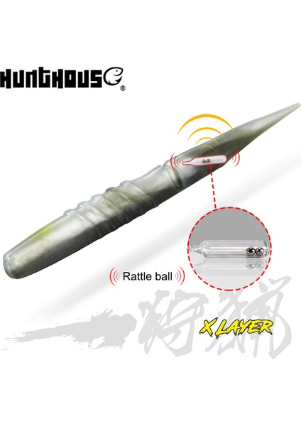 Hunthouse Resmi Mağazası Xlayers Yumuşak Yem 115MM/5.3G/6 Adet 150MM/14G/4 Adet Çıngıraklı Pvc Malzeme Lerrue Balıkçılık Için Turna B (Yurt Dışından) fırsatları