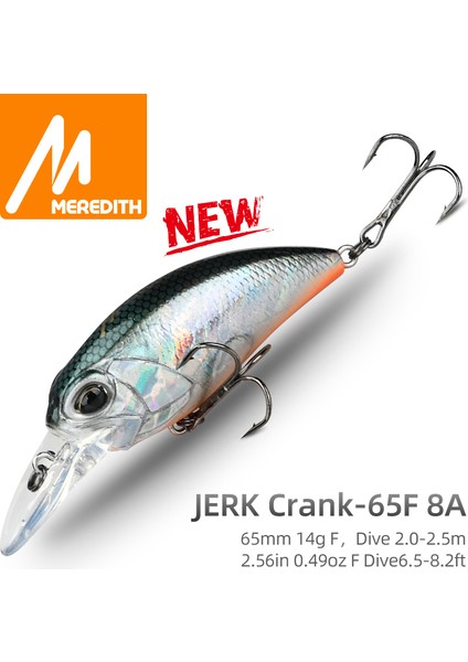 Meredıth Jerk Crank M65 Yüzen 14G Sıcak Model Balıkçılık Yemi Sert Yem 11 Renk Wobbler Krank Kaliteli Profesyonel Derinlik 2.0-2.5m (Yurt Dışından) fiyatları