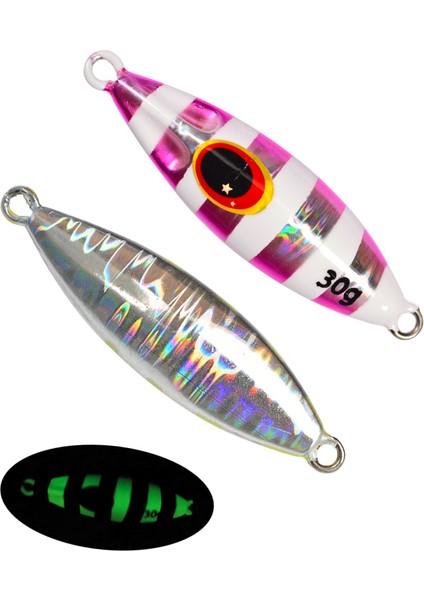 Tolu Slow Bee Slow Pitch Jig 30G 40G 60G 80G 100G 120G Shore Casting Jigging Kaşık Yem Glow Tuzlu Su Balıkçılığı Yemi Kancalı (Yurt Dışından)