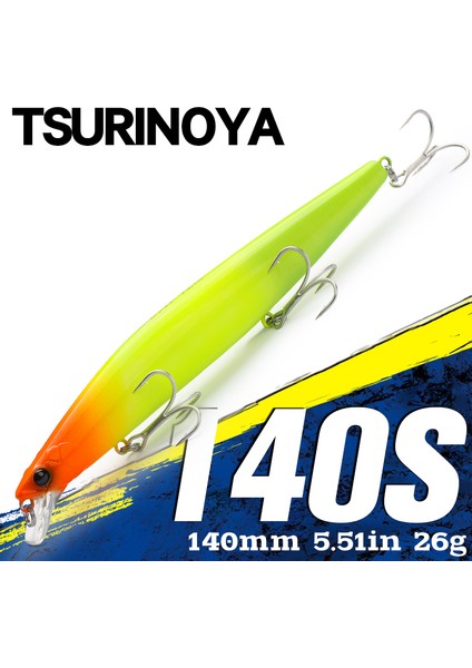 Tsurınoya 140S Batık Minnow Deniz Balıkçılığı Yemi Stınıger 140MM 26G Piston Ağırlığı Ultra Uzun Döküm Deniz Kıyısı Sert Yemler (Yurt Dışından) fiyatları