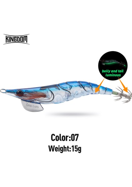 Kingdom Egi Kalamar Yemi Yapay Jigging Yemleri Yavaş Batabilen Kalamar Kancaları Deniz Balıkçılığı Ahtapot Kalamar Aydınlık Takım Yemi (Yurt Dışından)