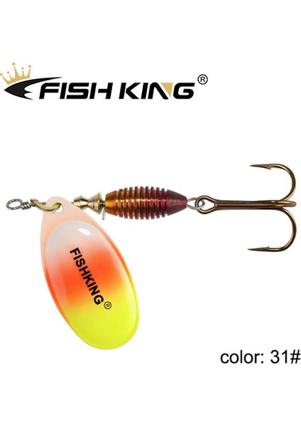 Fısh Kıng Yeni Metal Balıkçılık Yemi 4g 4.8g 7g 10G 14G Döner Yem Yüksek Kaliteli Sert Yemler Üçlü Kanca Balıkçılık Takımı Turna Balığı Için (Yurt Dışından)