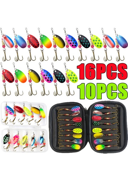 16 Adet/10 Adet Waterdrop Metal Kaşık Döndürücü Balıkçılık Yemi Seti Kancalı Yapay Yem Seti Tatlı Su ve Tuzlu Su Için Krank Yemler (Yurt Dışından) fiyatları