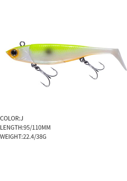 Minnow Jig Head 22G/38G Balıkçılık Yemi Yumuşak Turna Yemi 11 Renk B Balıkçılık Shad Yumuşak Yem Tekne Kodu Seab Yem Zand Için (Yurt Dışından)
