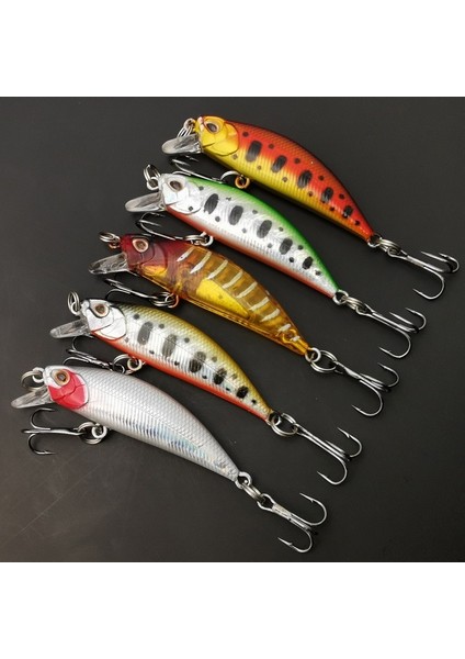 Adet Balıkçılık Yemleri Seti Batık Minnow Alabalık Yapay Yem Krank Yemi B Balıkçılık Takımı (Yurt Dışından)