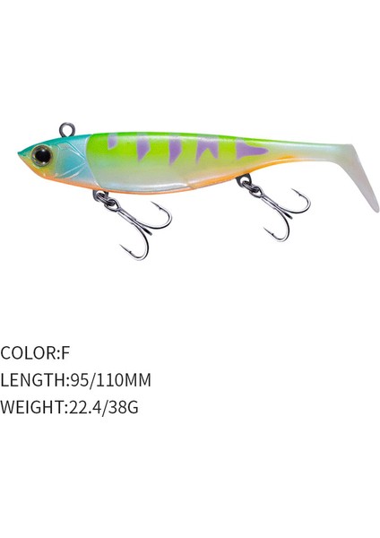 Minnow Jig Head 22G/38G Balıkçılık Yemi Yumuşak Turna Yemi 11 Renk B Balıkçılık Shad Yumuşak Yem Tekne Kodu Seab Yem Zand Için (Yurt Dışından)
