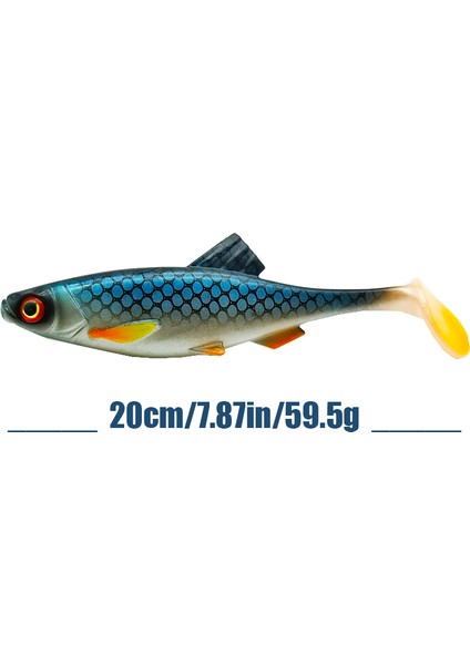 Adet Balıkçılık Yemi Büyük Boy Yumuşak Yem Yemleri 20CM/7.87IN/59.5G Swimbait Yapay Balıkçılık Ekipmanı (Yurt Dışından) fırsatları