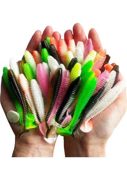 Silikon Yem 30 Adet 60 Adet 100 Adet Balıkçılık Yemleri Yumuşak Yemler Crankbait Wobblers Balıkçılık Sahte Balık Yemleri Tüm Balıkçılık Araçları Için (Yurt Dışından) modelleri