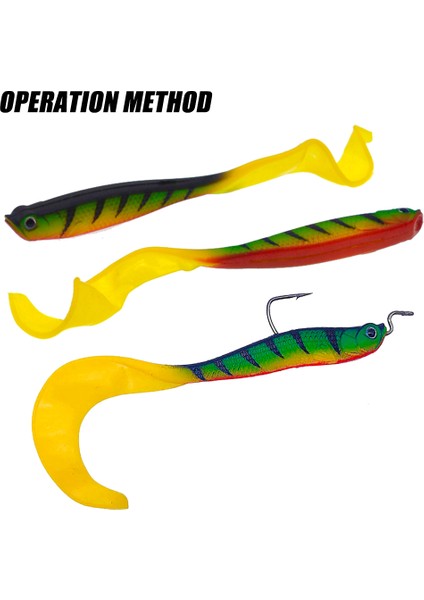Adet/grup Yumuşak Solucan Yemleri Uzun Kuyruk B Yemleri Gerçekçi Balıkçılık Yemi 4 Adet Jigging Wobblers Balıkçılık Yemi 12,5 cm 55 G Shad T-Kuyruk (Yurt Dışından)