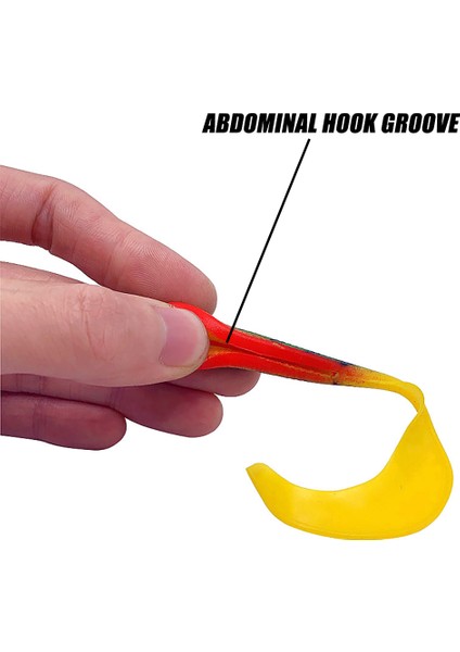 Adet/grup Yumuşak Solucan Yemleri Uzun Kuyruk B Yemleri Gerçekçi Balıkçılık Yemi 4 Adet Jigging Wobblers Balıkçılık Yemi 12,5 cm 55 G Shad T-Kuyruk (Yurt Dışından)
