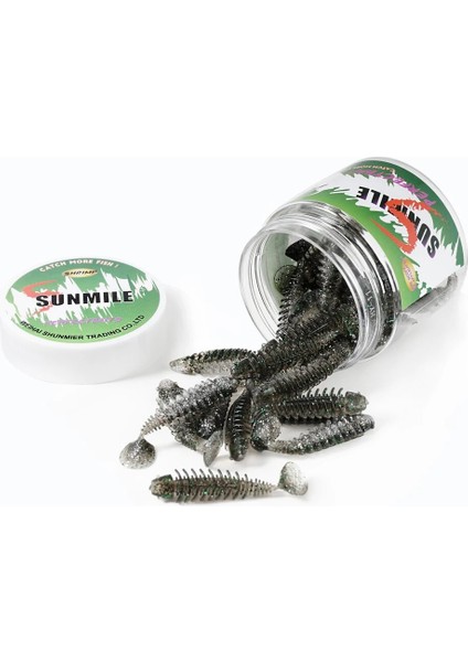 Sunmıle Balıkçılık Yumuşak Yem Solucan Yapay Yemler 4cm/0.6g 20 Adet Kaya Balıkçılığı Wobblers Leurre Souple Yem Levrek Alabalık B Yemleri (Yurt Dışından)
