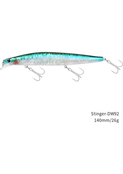 Tsurınoya Stinger 140S Balıkçılık Yemi Batıran Minnow DW92 140MM 26G Tuzlu Su Seab Ultra Uzun Döküm Büyük Sert Yemler Jerkbait (Yurt Dışından)