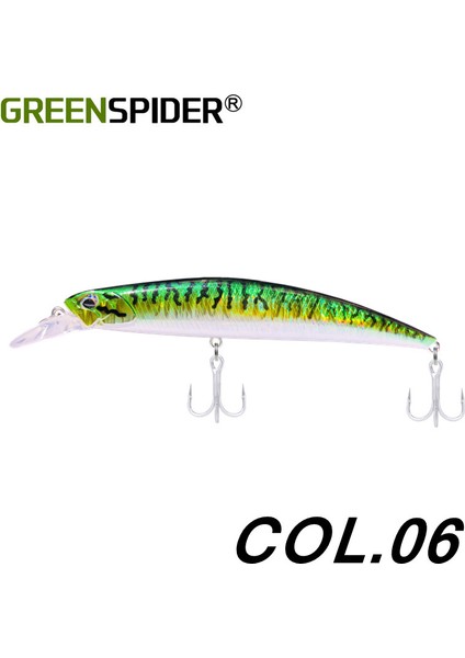 Greenspıder Jerkbait Balıkçılık Yemi 125MM 27G Ağır Batık Minnow Sabit Ağırlık Açık Deniz Tuzlu Su Deniz B Yem Takımı (Yurt Dışından)