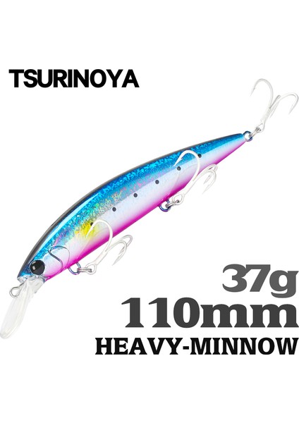Tsurınoya 110MM 37G Ağır Ağırlık Deniz Balıkçılığı Yemi Maksimum 80M Ultra Uzun Atış Batıran Minnow Wızard 110S Yapay Sert Yemler (Yurt Dışından) fırsatları