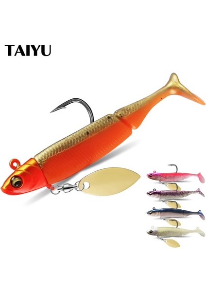 Taıyu Jig Head Yumuşak Balıkçılık Yemleri 21G T-Kuyruk Silikon Yem Wobblers Metal Döner Kaşık Yem Pike Alabalık B Balıkçılık Takımı (Yurt Dışından) fiyatları