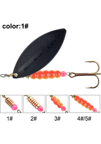 Fısh Kıng Spinner Yem Yemi 4.5g/7.0g/12.5g/17.4g/27.1g Kaşık Yemler Pike Metal Balıkçılık Yemi B Kancalı Sert Yem (Yurt Dışından)