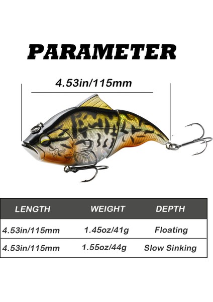 Johncoo 115MM Titreşim Sw Yüzen Balıkçılık Yemi Dudaksız Krank Yemler Batık Sert Yem Yapay Vıb Yem B Balıkçılık Yemleri (Yurt Dışından) fırsatları