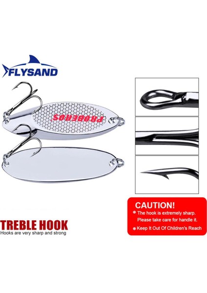 Flysand Sert Yem Gümüş Kaşık Jigging Yemi Metal Üçlü Kanca Döküm Bıçağı Döndürücü Trolling Kaşıkları Paslanmaz Çelik Kaşık Döndürücü Yem (Yurt Dışından) fırsatları