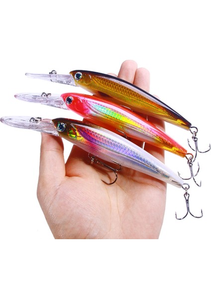 Hengjia 1 Adet 17CM 30G Derin Dalış Büyük Minnow Yemi Yapay Wobbler Sert Yem Crankbait Sea B Pike Levreği Olta Takımı (Yurt Dışından) fiyatları