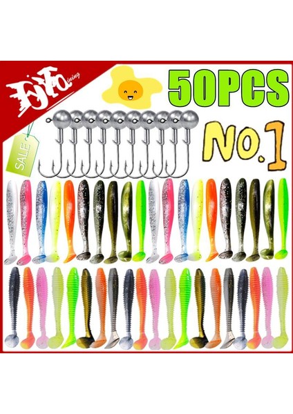 Yeni 50/30/15PC Yumuşak Balıkçılık Yemleri Seti Silikon Yem Seti Krank Jig Kafa Kancalı Yapay Yem Solucanı Balıkçılık Takımı Aksesuarları (Yurt Dışından) fiyatları